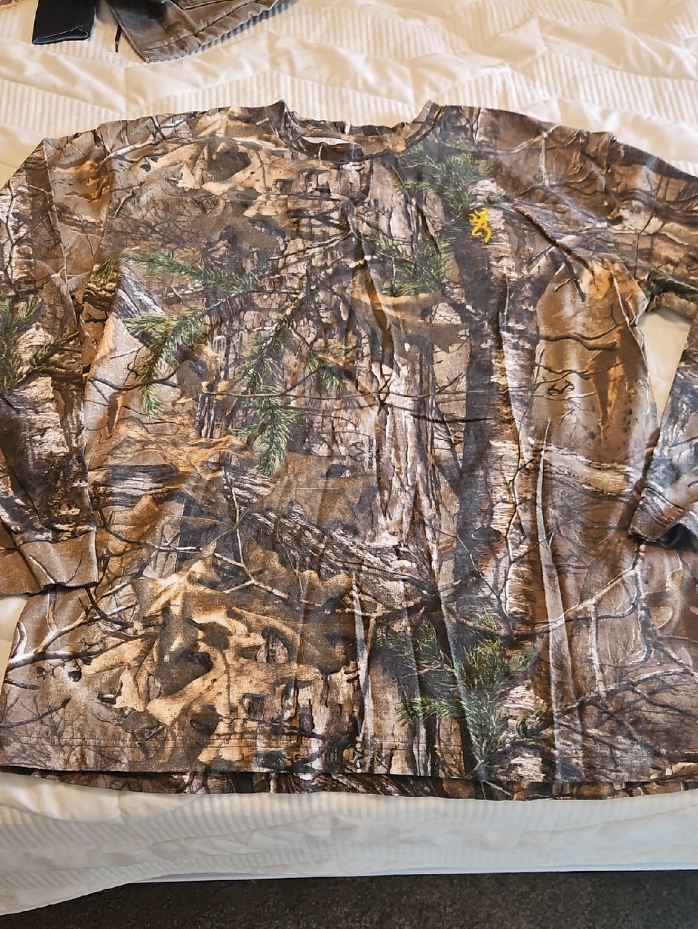 Camo Long-Sleeve Men's Shirt - Brown/Green